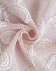 Set of Two 84"  Blush Floral Embroidered Window Panels