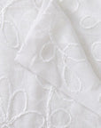 Set of Two 96" White Floral Embroidered Window Panels