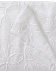 Set of Two 96" White Floral Embroidered Window Panels