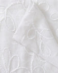 Set of Two 96" White Floral Embroidered Window Panels