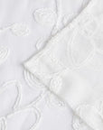 Set of Two 96" White Floral Embroidered Window Panels