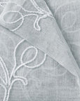 Set of Two 96"  Silver Boho Embroidered Window Panels