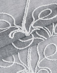 Set of Two 96"  Silver Boho Embroidered Window Panels