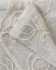 Set of Two 96" Beige Boho Embroidered Window Panels