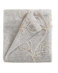 Set of Two 96" Beige Boho Embroidered Window Panels