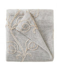 Set of Two 96" Beige Boho Embroidered Window Panels