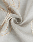 Set of Two 96" Beige Boho Embroidered Window Panels