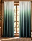 Set of Two 84"  Blue Ombre Shades Window Panels