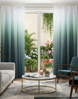 Set of Two 84"  Blue Ombre Shades Window Panels
