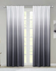 Set of Two 84"  Black Ombre Shades Window Panels