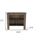Brown 41" Kitchen Island With Storage