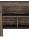 Dark Brown and Brown 41" Kitchen Island With Storage