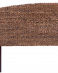 Brown Natural and Rustic Woven Banana Leaf Curved Queen Size Headboard