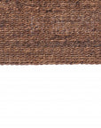 Brown Natural and Rustic Woven Banana Leaf Curved Queen Size Headboard