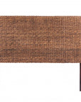 Brown Natural and Rustic Woven Banana Leaf Straight Queen Size Headboard