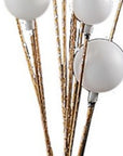 46" Gold 11 LED Novelty Floor Lamp With White