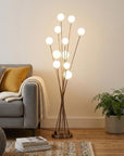 46" Gold 11 LED Novelty Floor Lamp With White