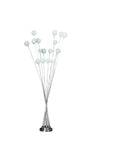 62" Silver 16 LED Novelty Floor Lamp With White
