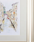 Set of Two Brown Streets of Venice Framed Art