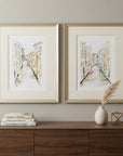 Set of Two Brown Streets of Venice Framed Art