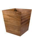 21" Brown Solid Wood Indoor Outdoor Square Planter Box