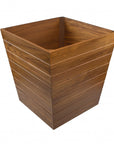 21" Brown Solid Wood Indoor Outdoor Square Planter Box