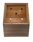 12" Brown Wood Indoor Outdoor Square Planter Box