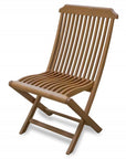 24" Brown Solid Wood Indoor Outdoor Deck Chair