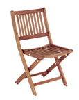 24" Brown Solid Wood Indoor Outdoor Deck Chair