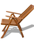 27" Brown Solid Wood Indoor Outdoor Arm Chair