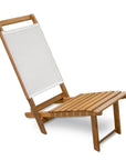 15" Brown and Natural Wood Solid Wood Outdoor Deck Chair