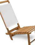 15" Brown and Natural Wood Solid Wood Outdoor Deck Chair