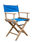Blue And Brown Solid Wood Director Chair