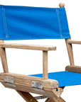 Blue And Brown Solid Wood Director Chair