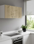 39" White And Light Oak Standard Accent Cabinet With One Shelf