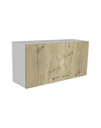 39" White And Light Oak Standard Accent Cabinet With One Shelf