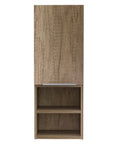 12" Natural Wood Wall Mounted Shaker Style Single Door Medicine Cabinet