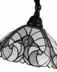 62" Brown And White Floor Lamp With White Glass Bowl Shade