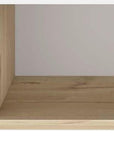 16" Light Oak And White Wall Mounted Cabinet With Three Shelves
