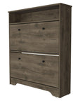 Dark Brown Twelve Pair Shoe Rack