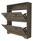 Dark Brown Twelve Pair Shoe Rack