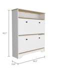 Oak Twelve Pair Shoe Rack