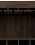 24" Walnut Wood Bar Cabinet With Two Doors