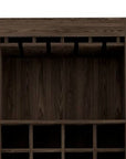 24" Walnut Wood Bar Cabinet With Two Doors