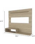 55" Light Pine Open Shelving Entertainment Center