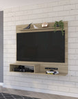 55" Light Pine Open Shelving Entertainment Center