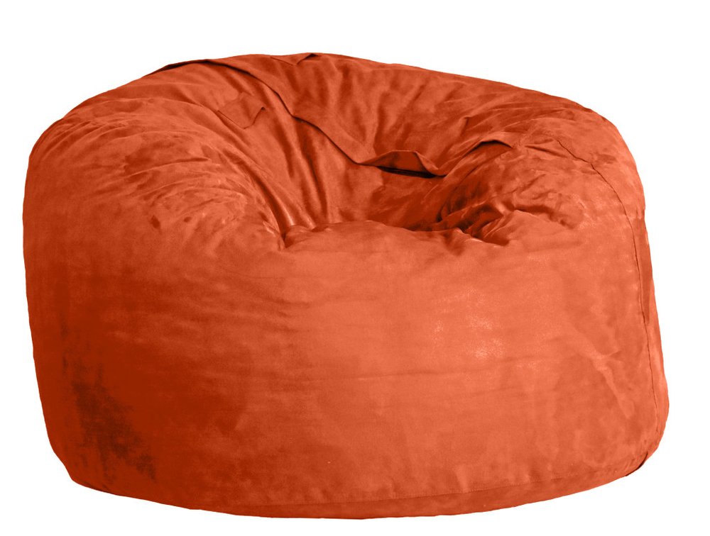 47" Orange Microsuede Classic Bean Bag