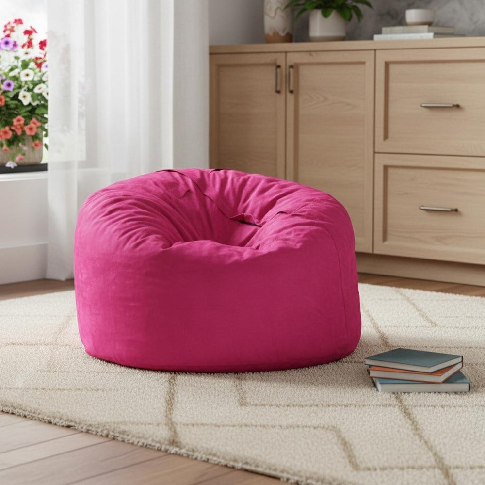 47" Orange Microsuede Classic Bean Bag