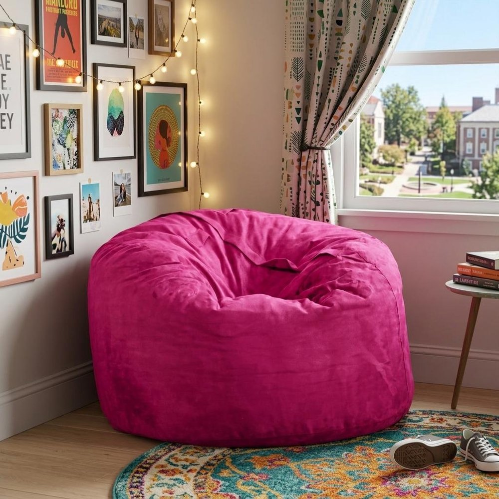 47" Orange Microsuede Classic Bean Bag