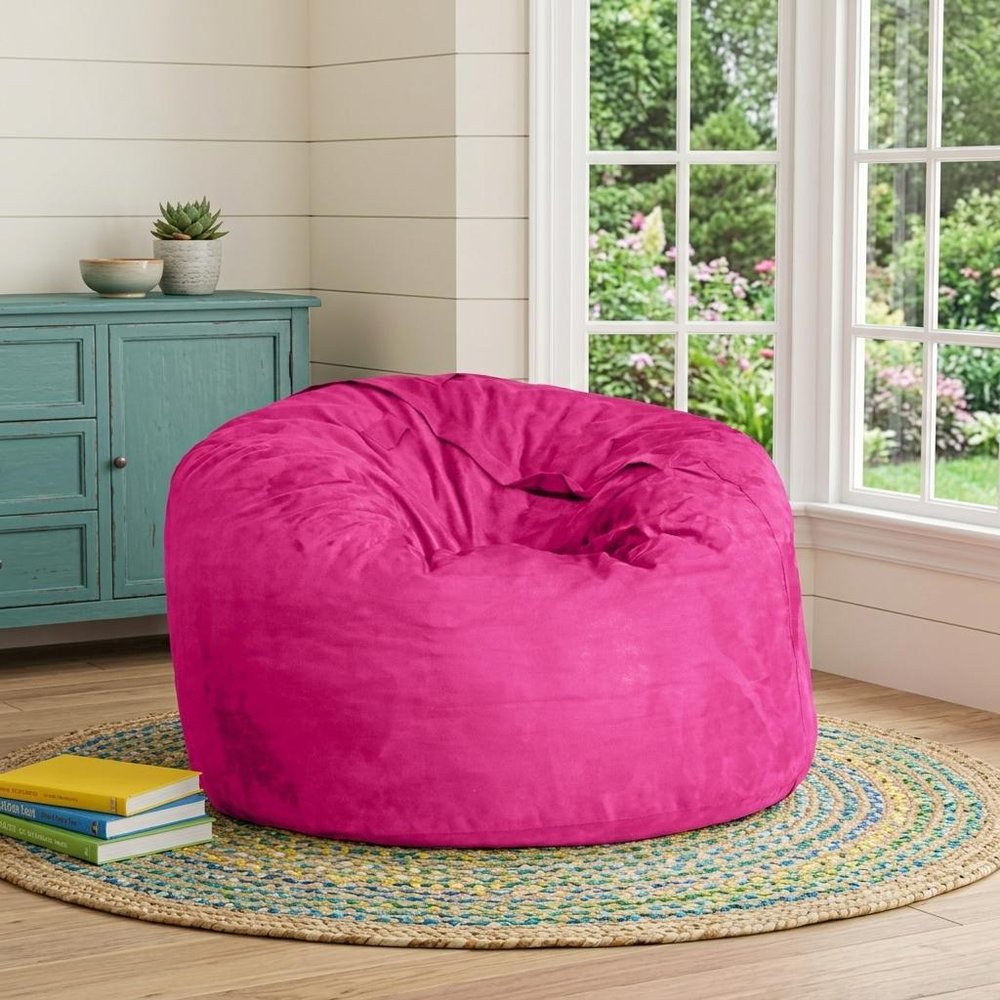 47" Orange Microsuede Classic Bean Bag